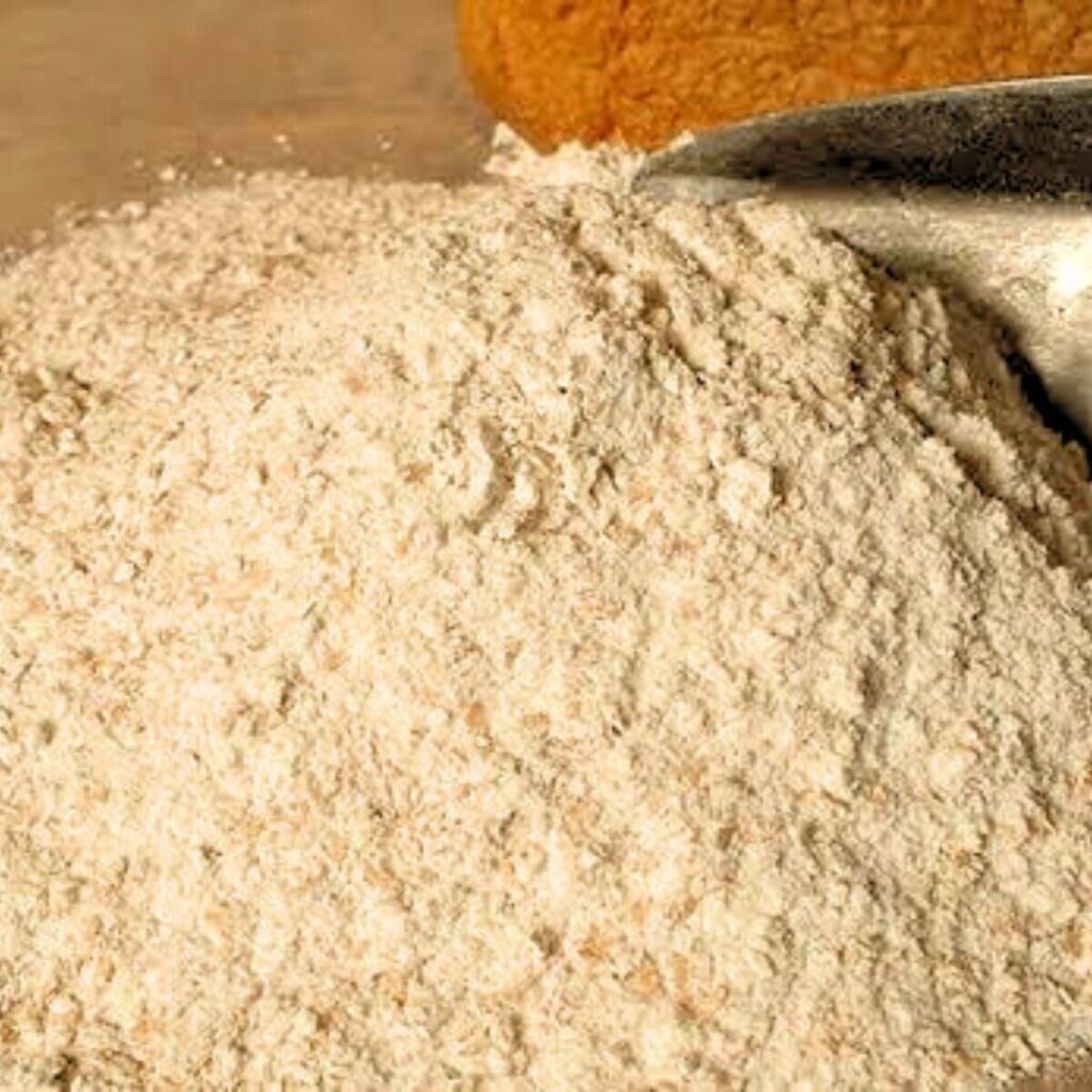 Premium Brazilian whole wheat flour prepared for export to international food manufacturers and bakery suppliers