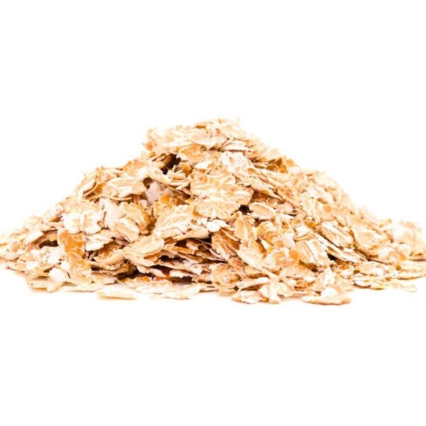Red wheat flakes prepared for bulk export from Brazil