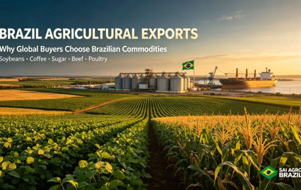 Brazilian agricultural exports from soybean and corn farms to global markets