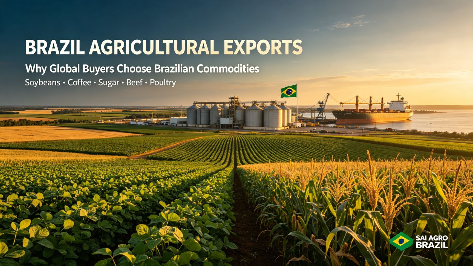 Brazilian agricultural exports from soybean and corn farms to global markets