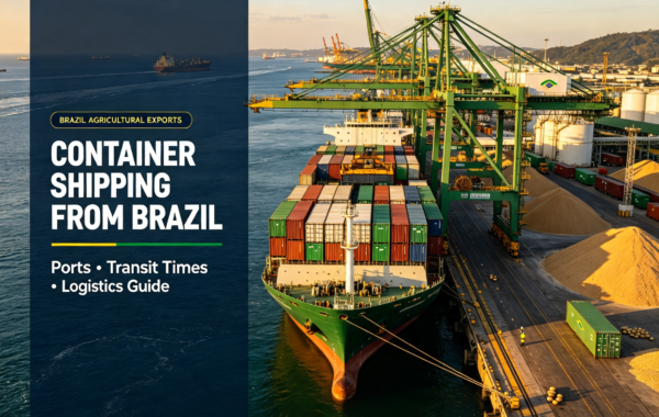 Container shipping from Brazil through a Brazilian agricultural export port
